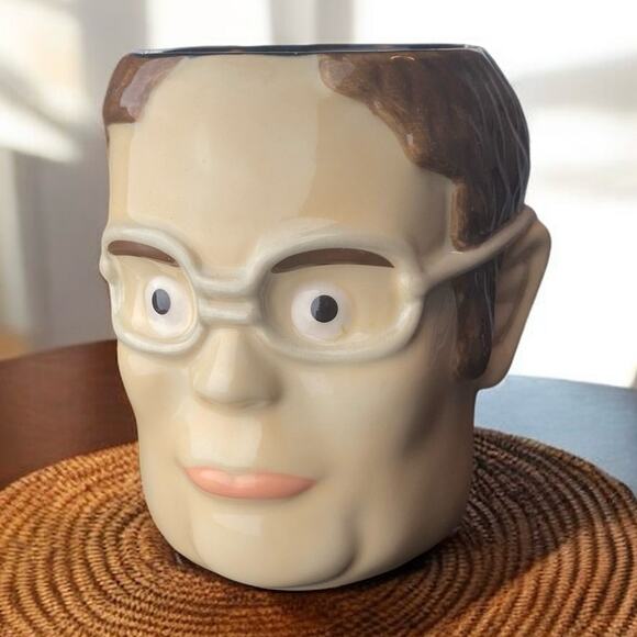 The Office: Dwight Schrute Molded 3D Head Shaped 20 Oz Coffee Cup Mug - Picture 1 of 11
